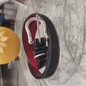 Tommy HILFIGER women's genuine leather black belt like new large